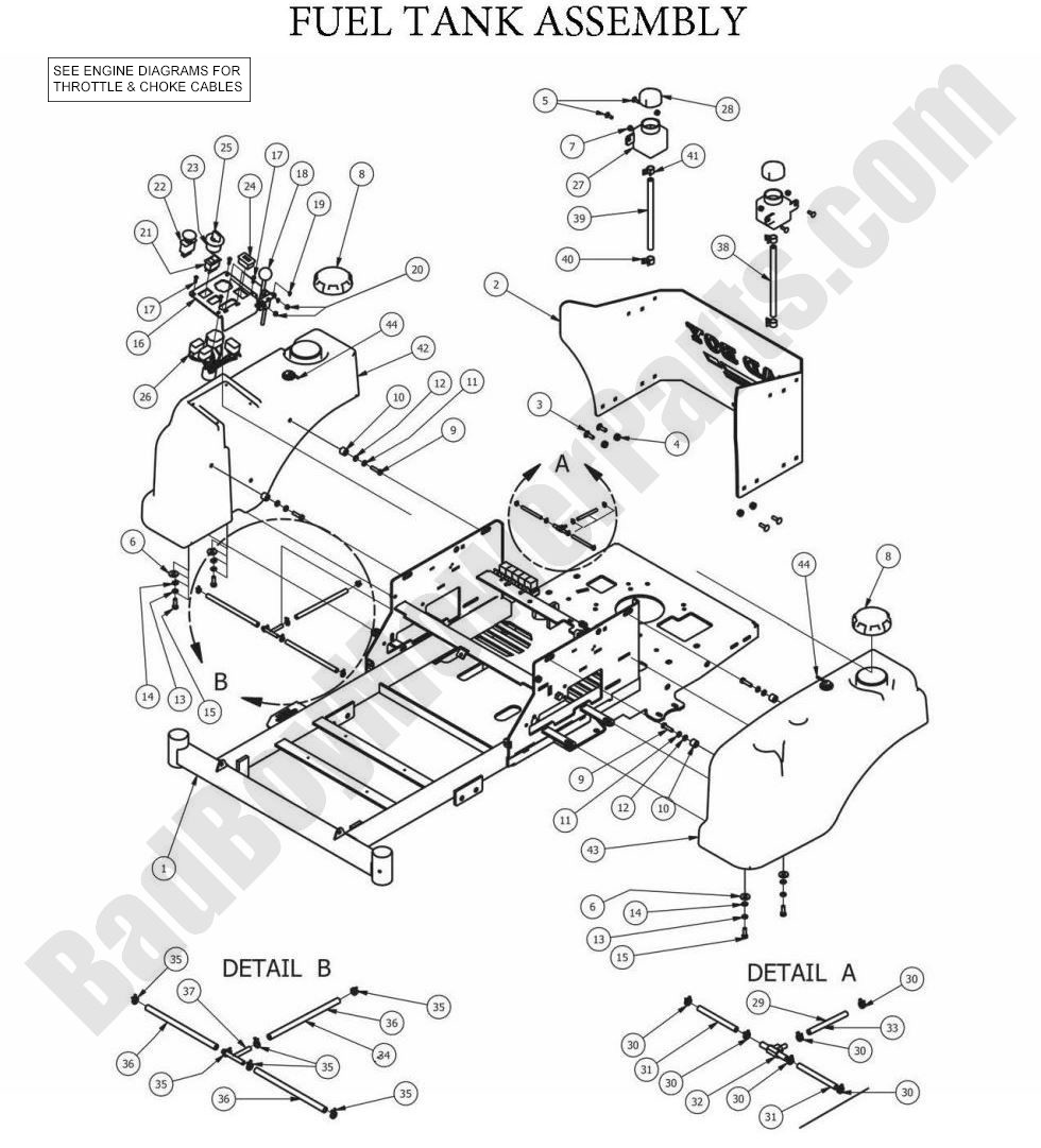 905 - Bad Boy Mower Parts Lookup > 2013 > ZT Elite > Fuel Tank Assembly