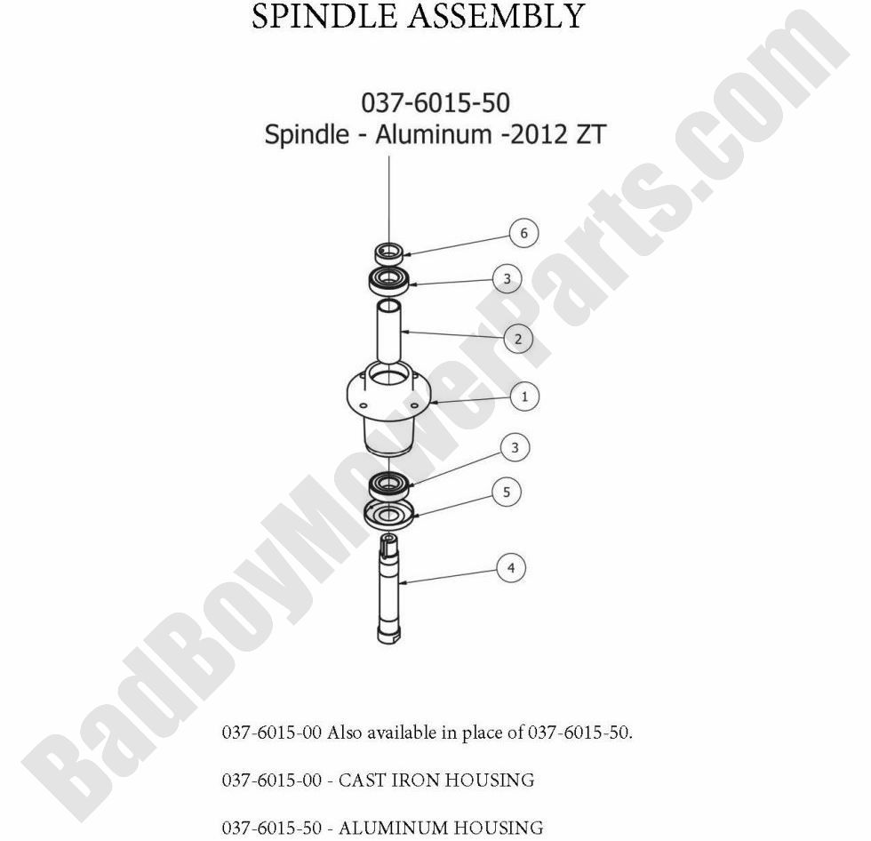 1108 - Bad Boy Mower Parts Lookup > 2012 > ZT > Spindle Assembly
