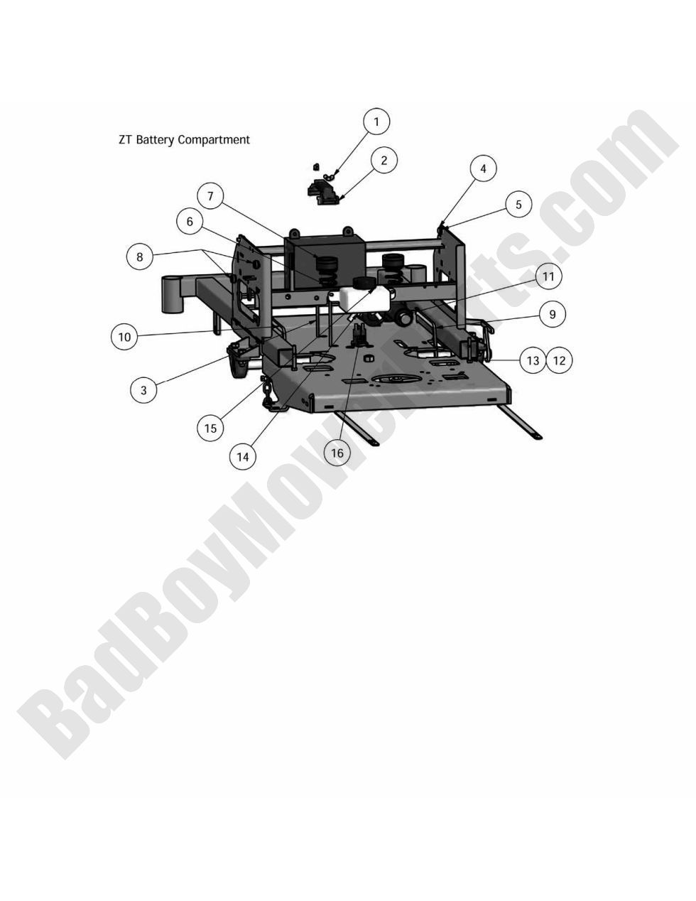 583 - Bad Boy Mower Parts Lookup > 2010 > ZT > Battery