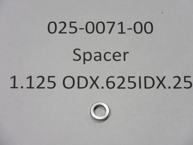 025-0071-00 - Spacer 1.125 X.625 Id X.250  | Free Shipping Over $100