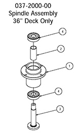 2016 Stand-On Spindle Assembly - 36in. Deck