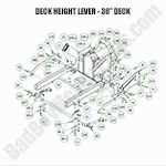 Deck Height Lever - 36" Deck