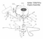 Engine - Kohler KT740/KT745