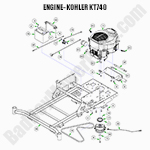 2022 ZT Avenger Engine - Kohler KT740