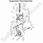 2017 Diesel - 1100cc Front Suspension Fork Assembly