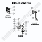 Idler Arm and Foot Pedal
