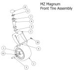 2014 MZ Magnum Front Fork Assembly