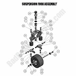 2018 Diesel - 1500cc Suspension Fork Assembly
