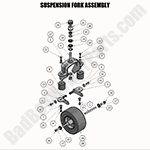2020 Diesel - 1500cc Suspension Fork Assembly