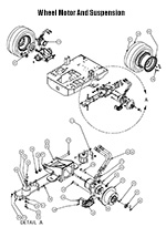 2016 Diesel 1500cc Wheel Motor & Suspension Assembly