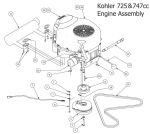 Engine - Kohler KT740/KT745