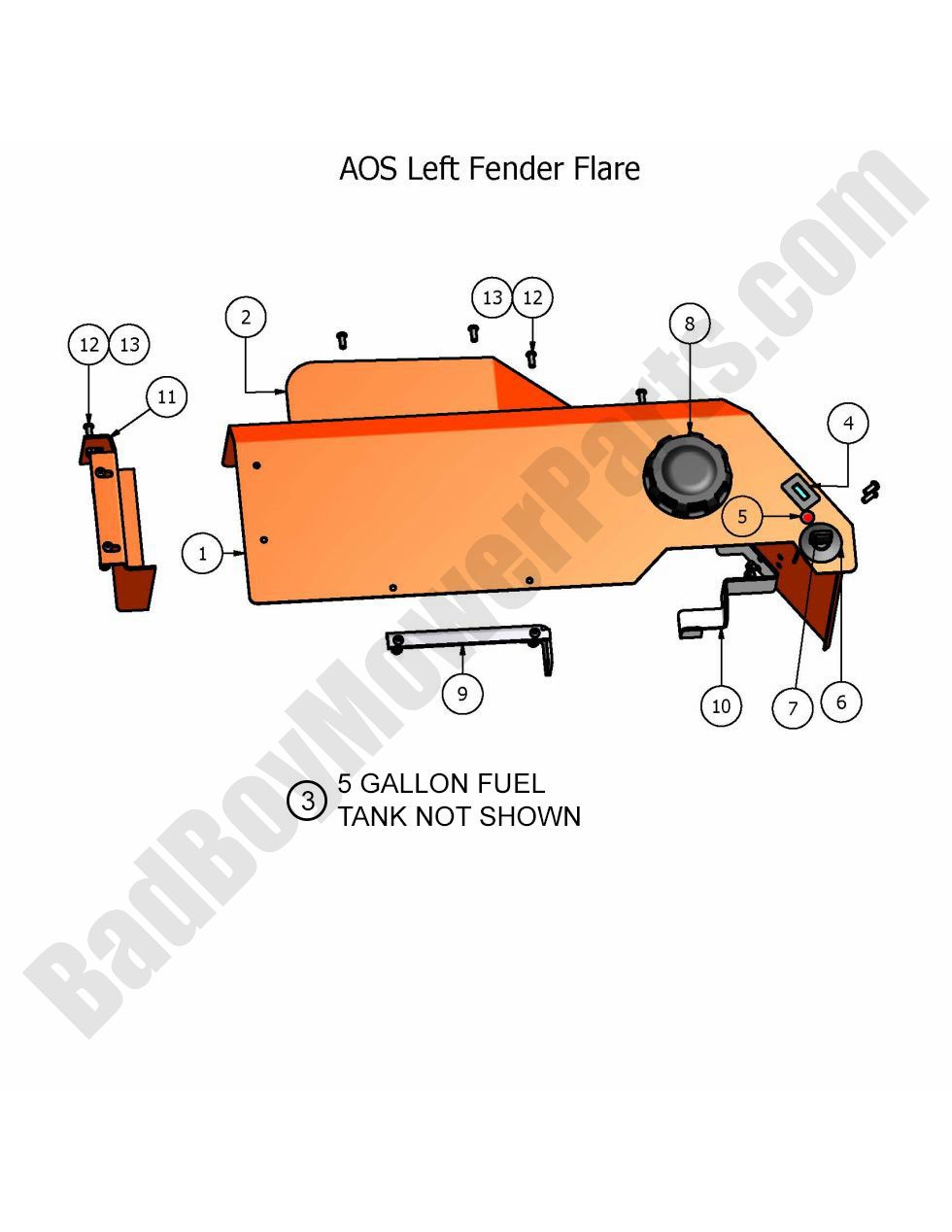 2007 AOS - Left Fender Flare