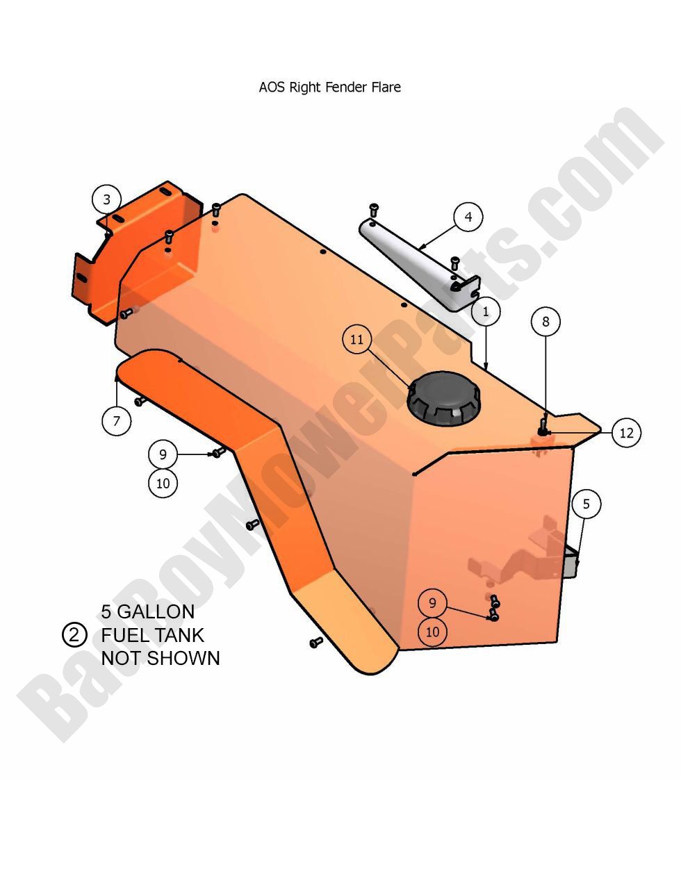2007 AOS - Right Fender Flare