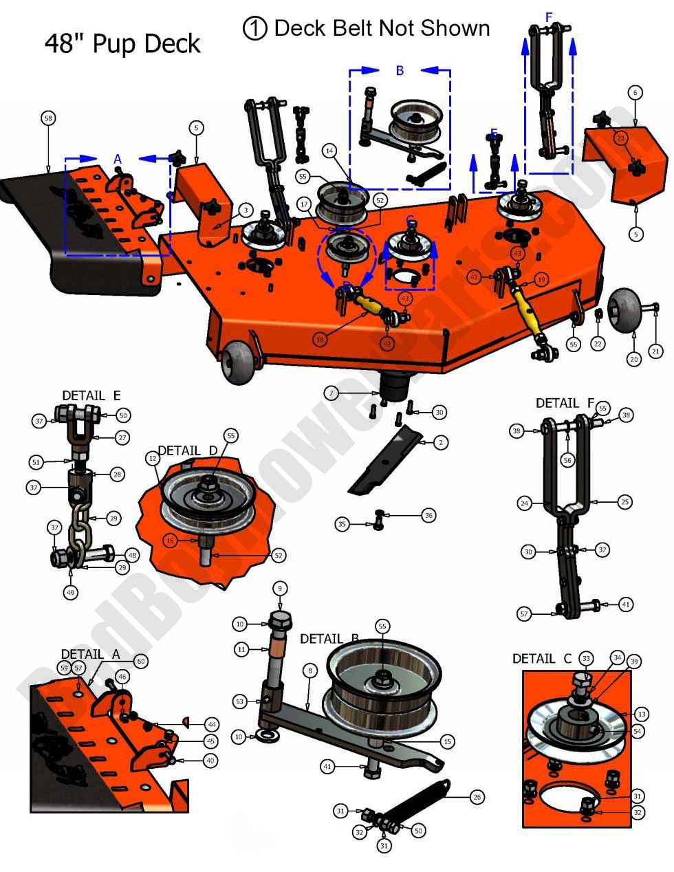 2007 Pup - 48" Deck Assembly