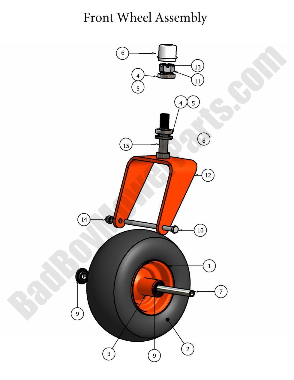 2007 Pup - Front Wheel Assembly
