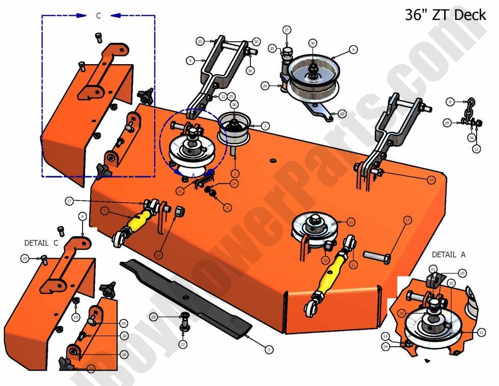 2007 ZT - 36" Deck Assembly