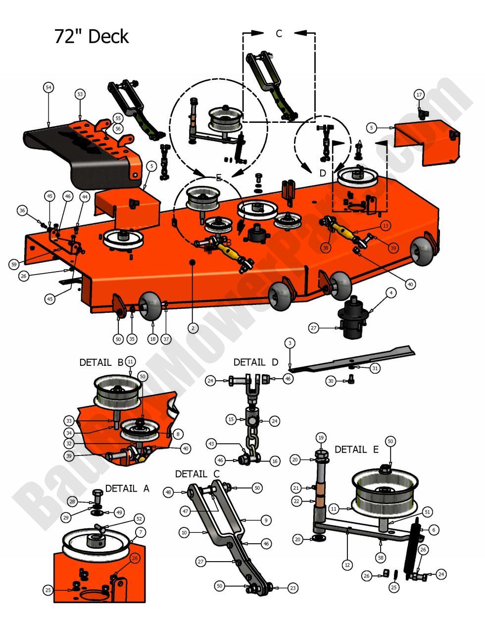 2008 Diesel - 72" Deck Assembly