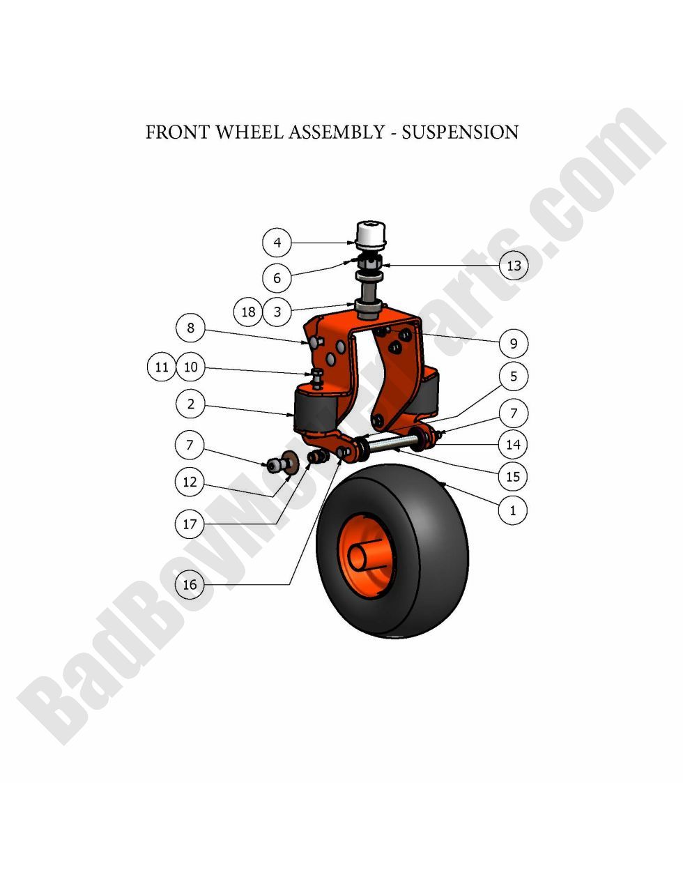 2008 Diesel Front Wheel Assembly