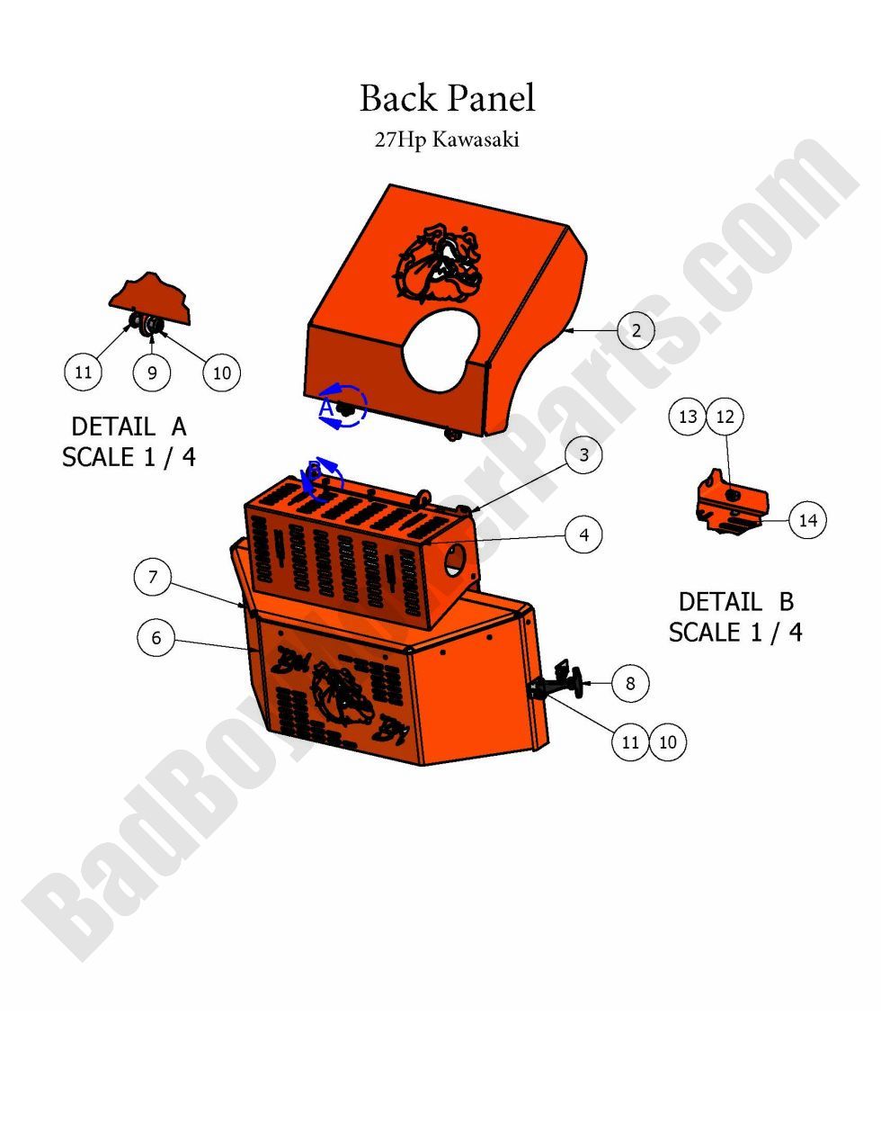2009 AOS - 27Hp Kaw Back Panel
