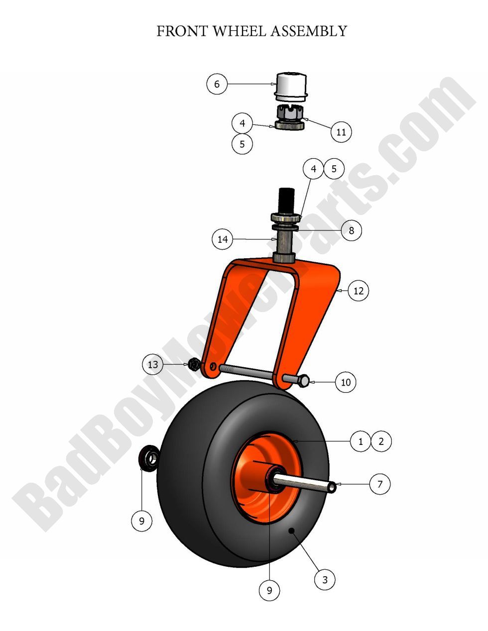 2009 Pup and Lightning - Front Wheel Assembly