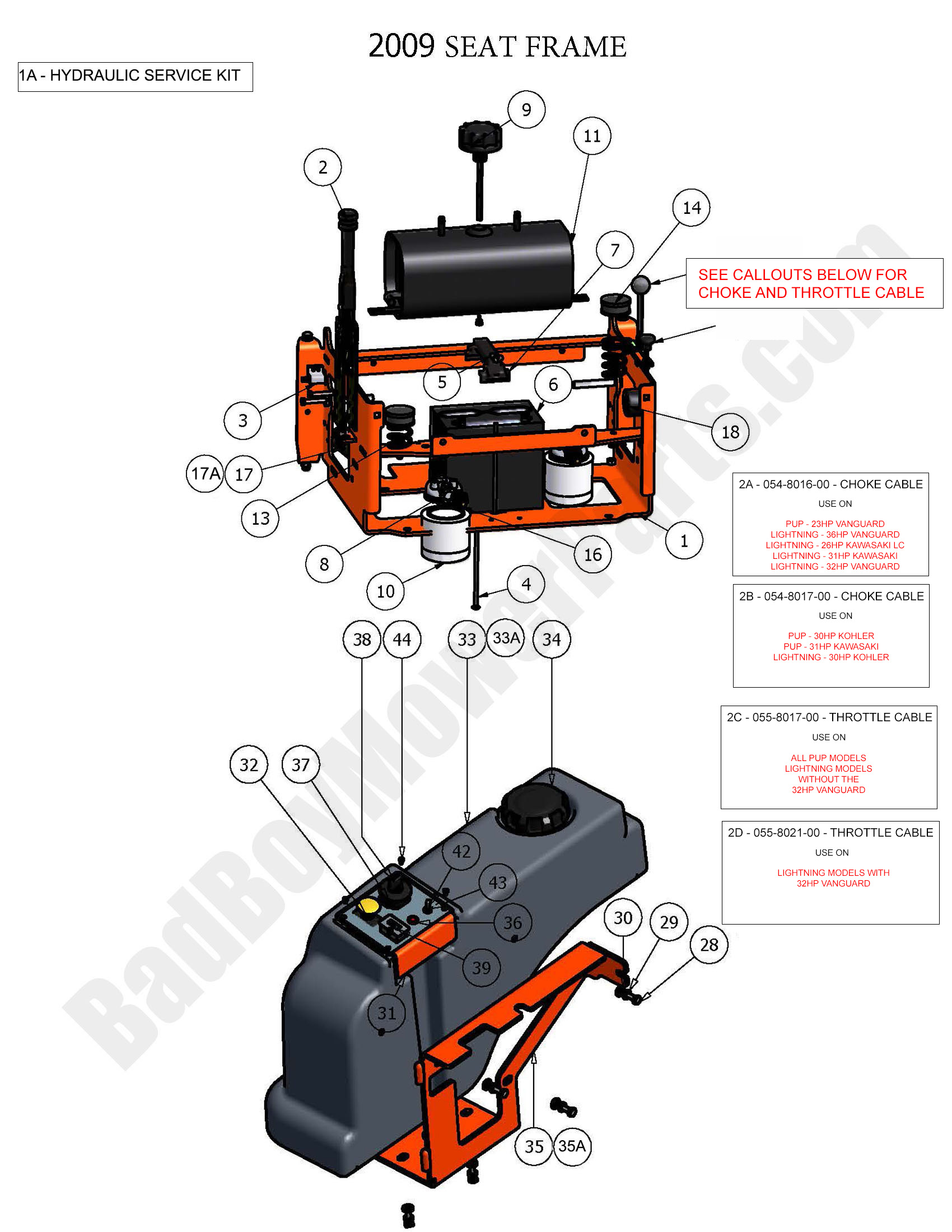 2009 Pup and Lightning - Seat Frame
