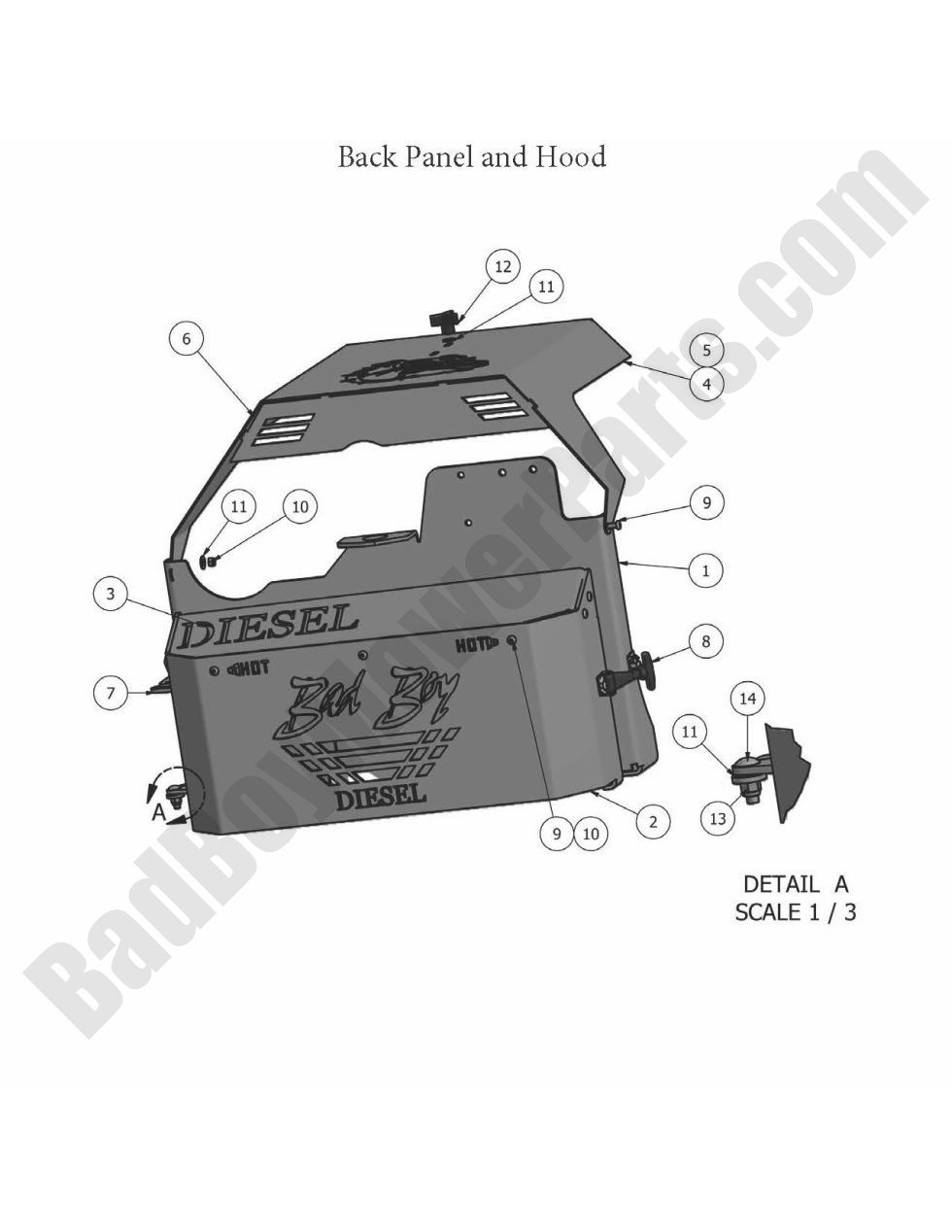2010 AOS Diesel - Back Panel & Hood