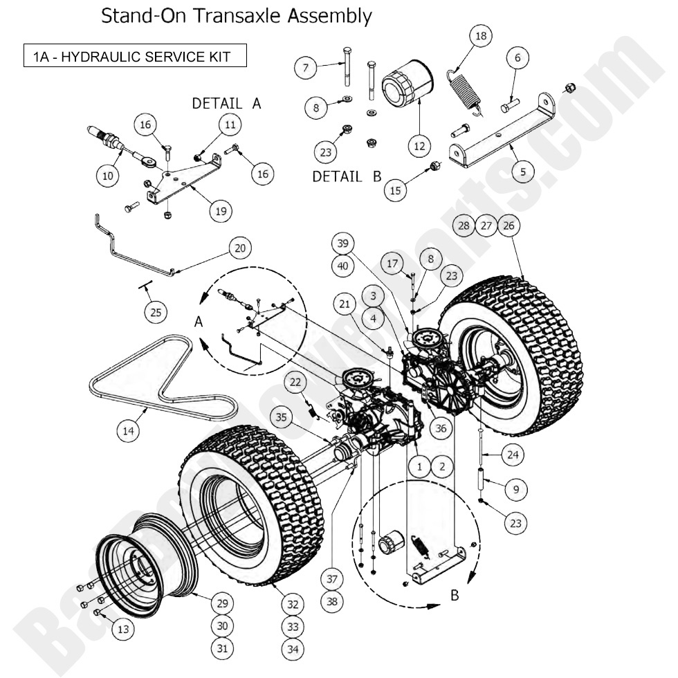 2017 Stand-On Transaxle Assembly