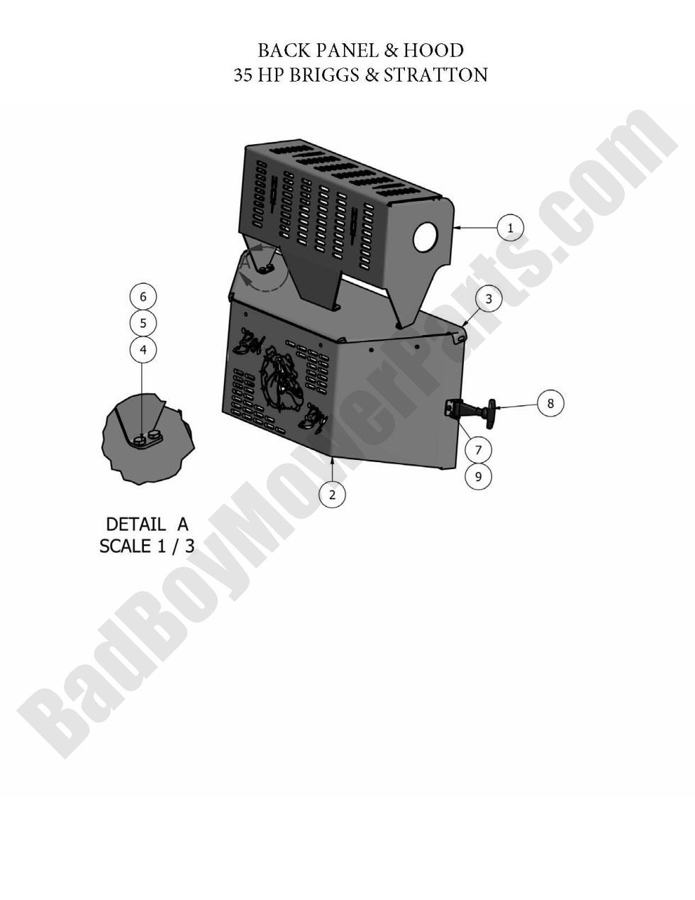 2010 AOS - Back Panel 35Hp Briggs