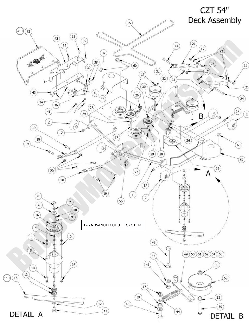 2014 CZT Elite - 54" Deck Assembly