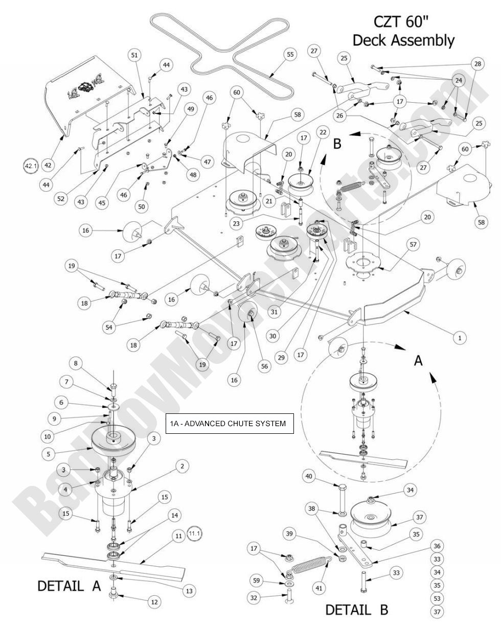 2014 CZT Elite - 60" Deck Assembly