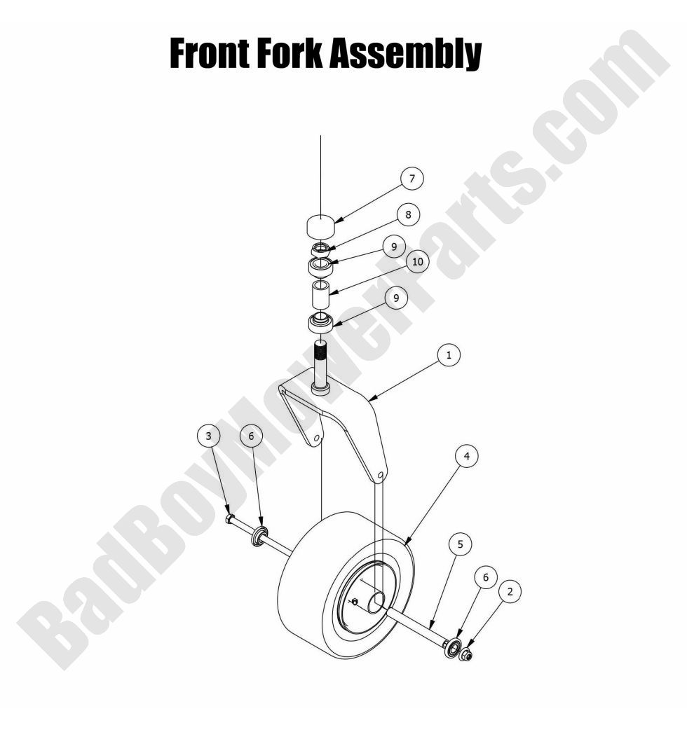 2015 CZT Elite - Front Fork Assembly