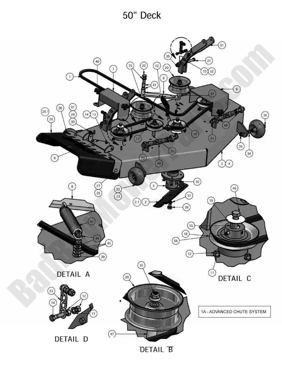 2010 CZT - 50" Deck Assembly