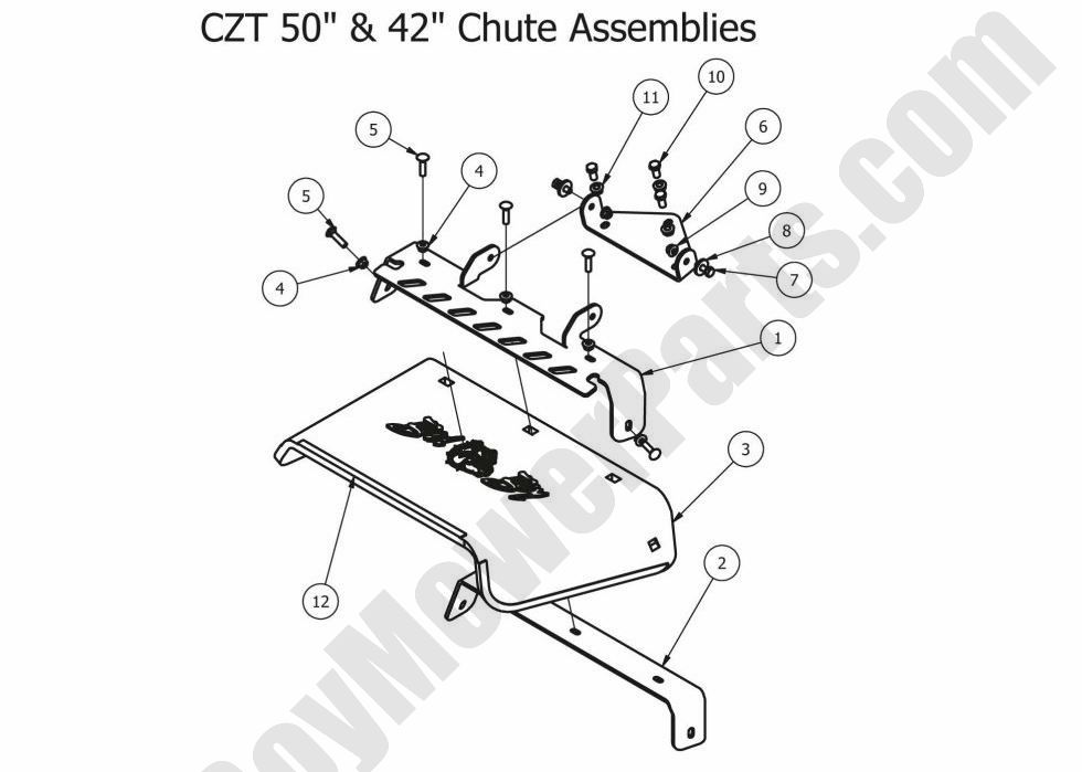 2012 CZT - 42" & 50" Discharge Chute Assembly