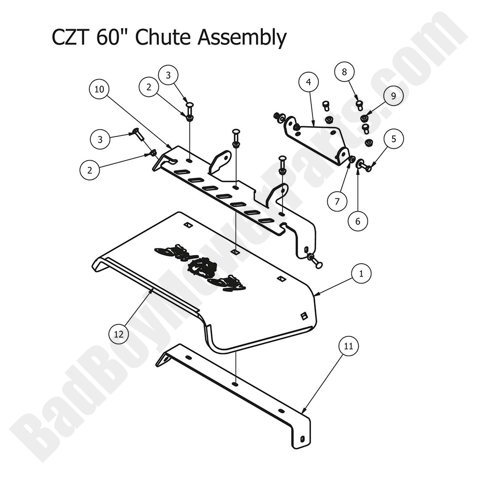 2012 CZT 60" Discharge Chute Assembly