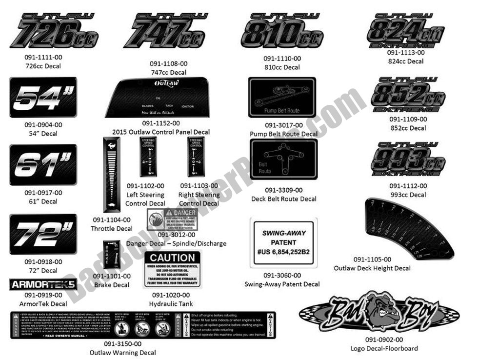 2015 Outlaw & Outlaw Extreme - Decals