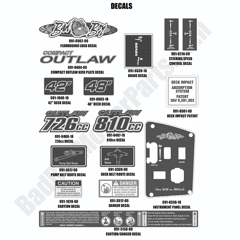 2018 Compact Outlaw - Decals