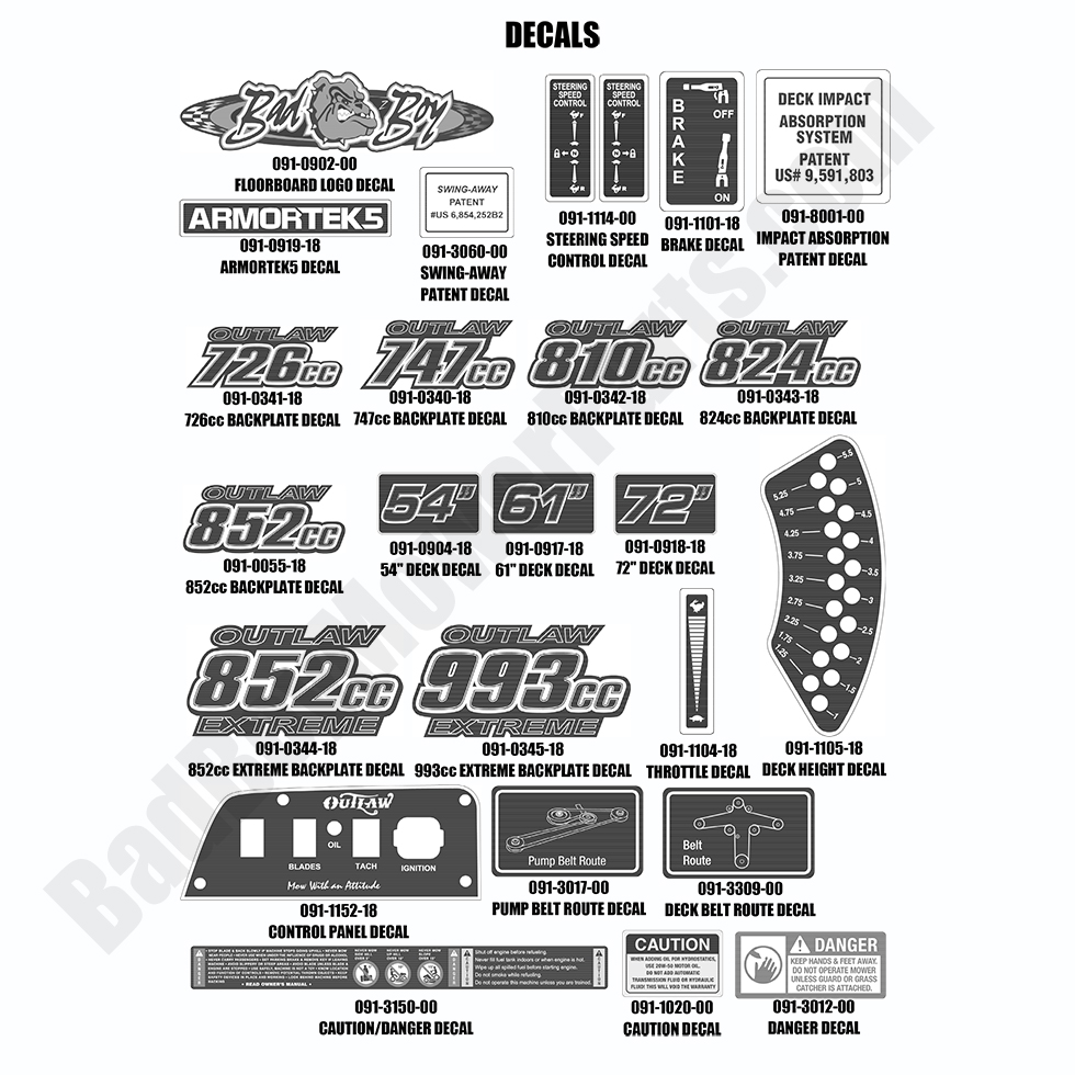2018 Outlaw & Outlaw Extreme - Decals