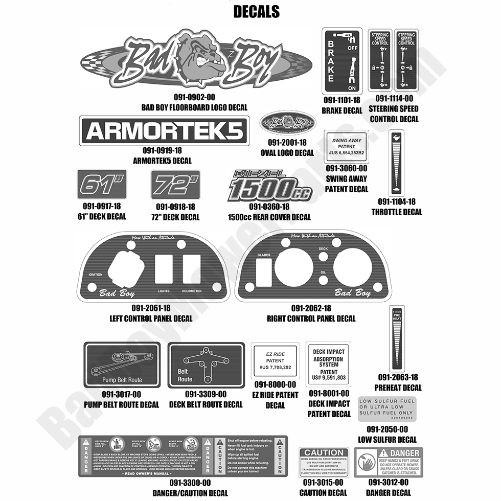 2018 Diesel - 1500cc - Decals