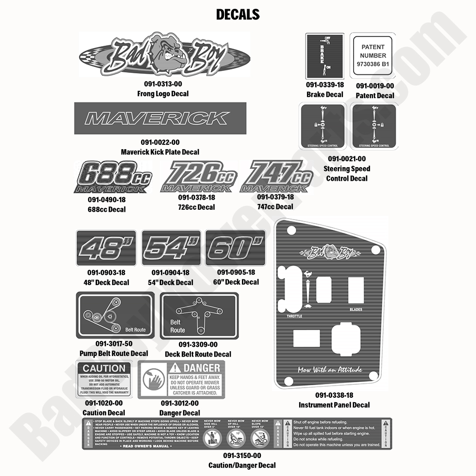 2020 Maverick - Decals