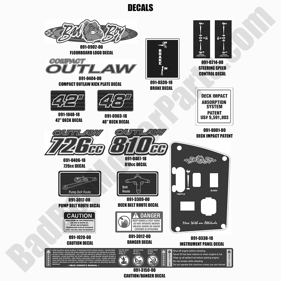2021 Compact Outlaw - Decals