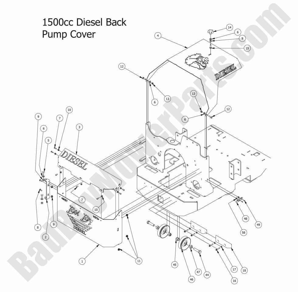 2015 Diesels - Back Pump Cover