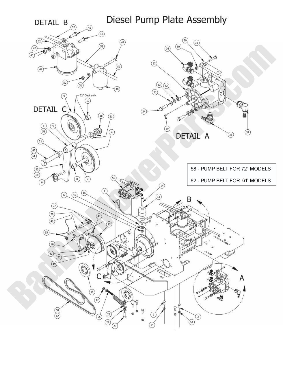 2015 Diesels - Pump Plate Assembly