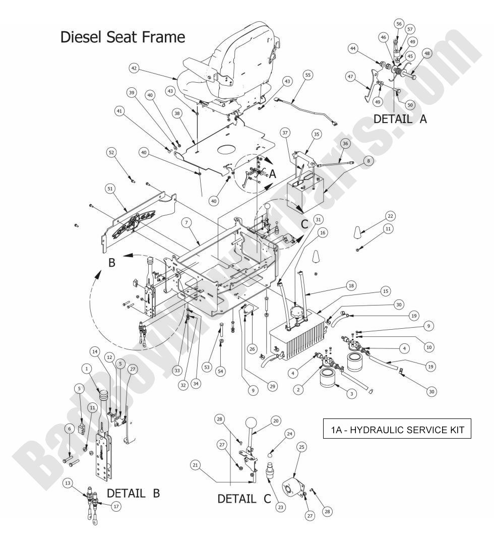 2015 Compact Diesel Seat Frame