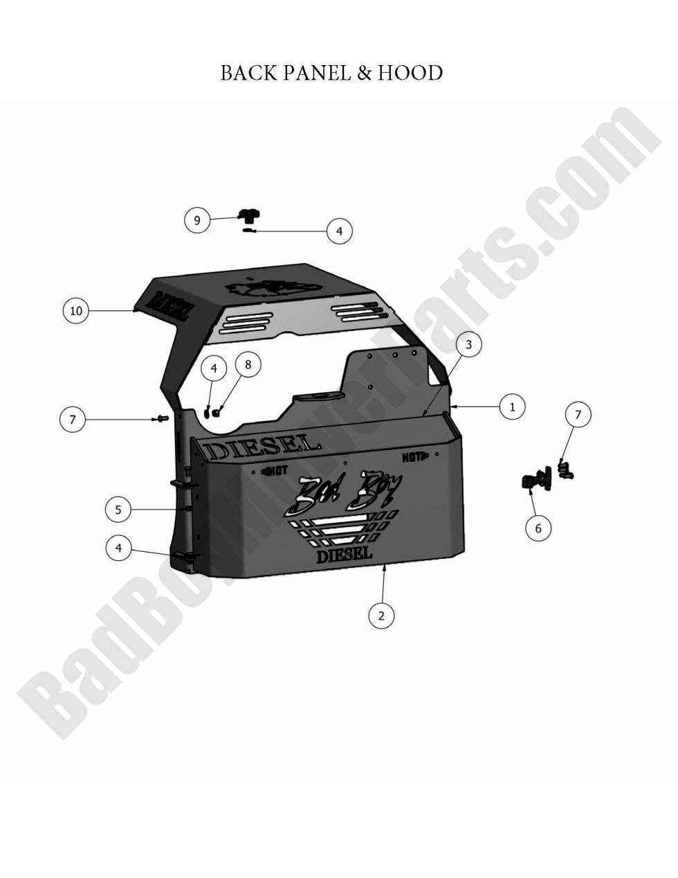 2011 Diesels - Back Panel & Hood