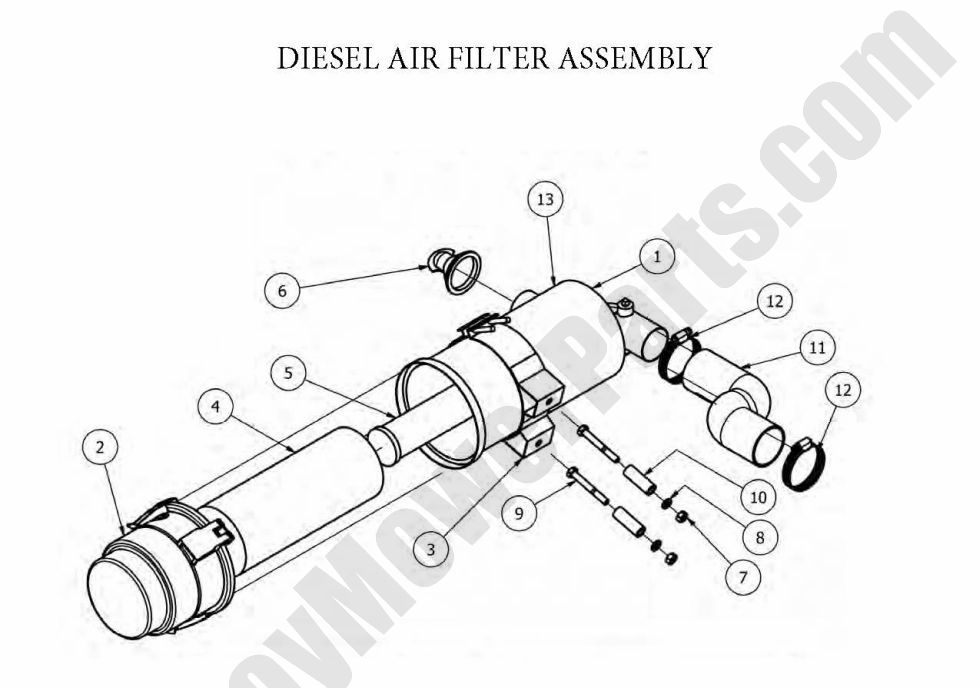 2012 Diesels Air Filter Assembly