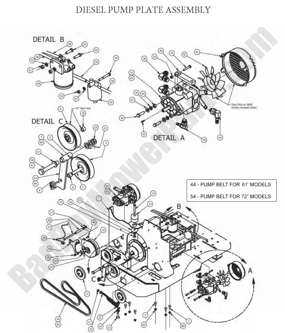2012 Diesels - Pump Plate Assembly