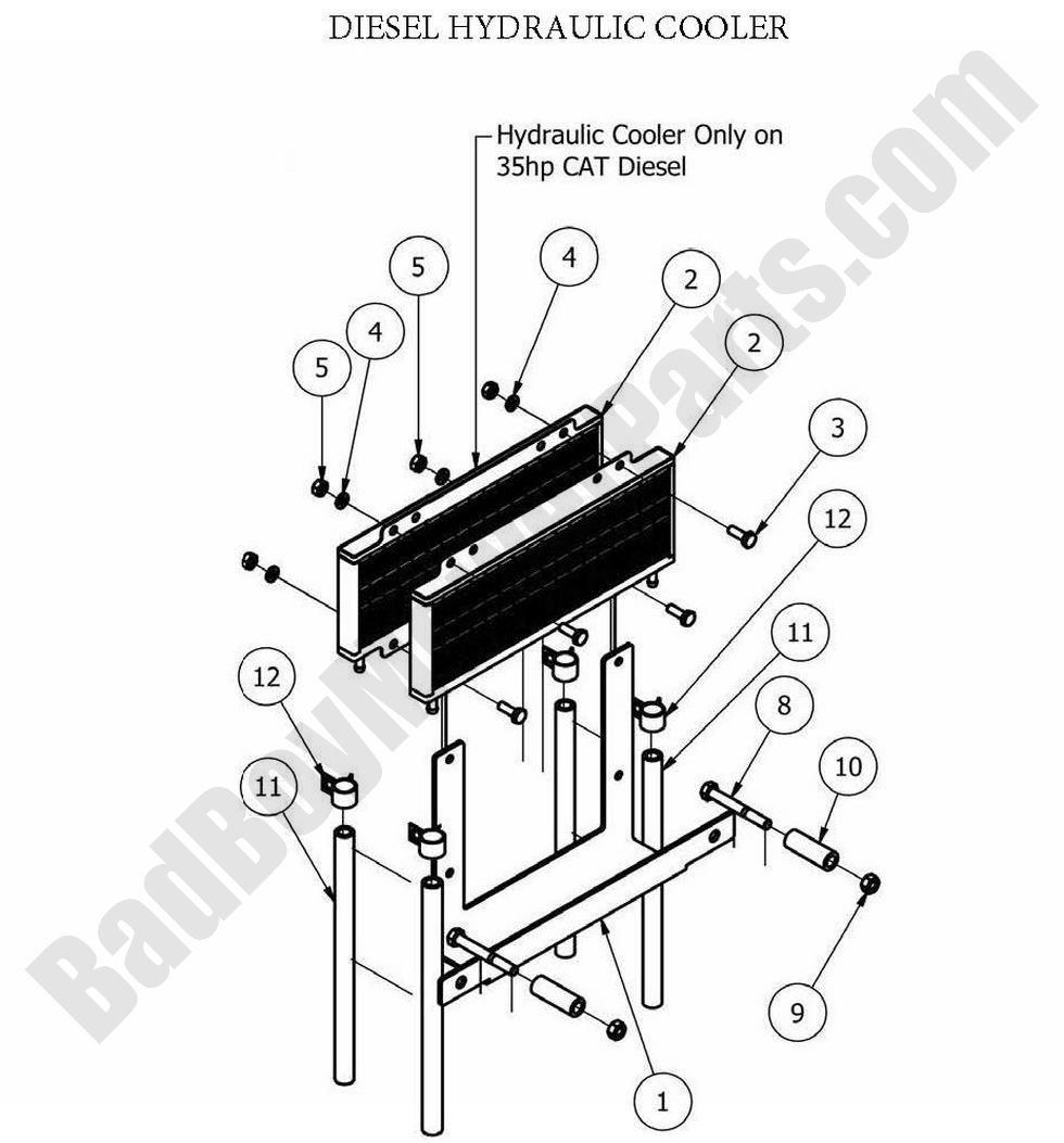 2013 Diesels - Hydraulic Cooler