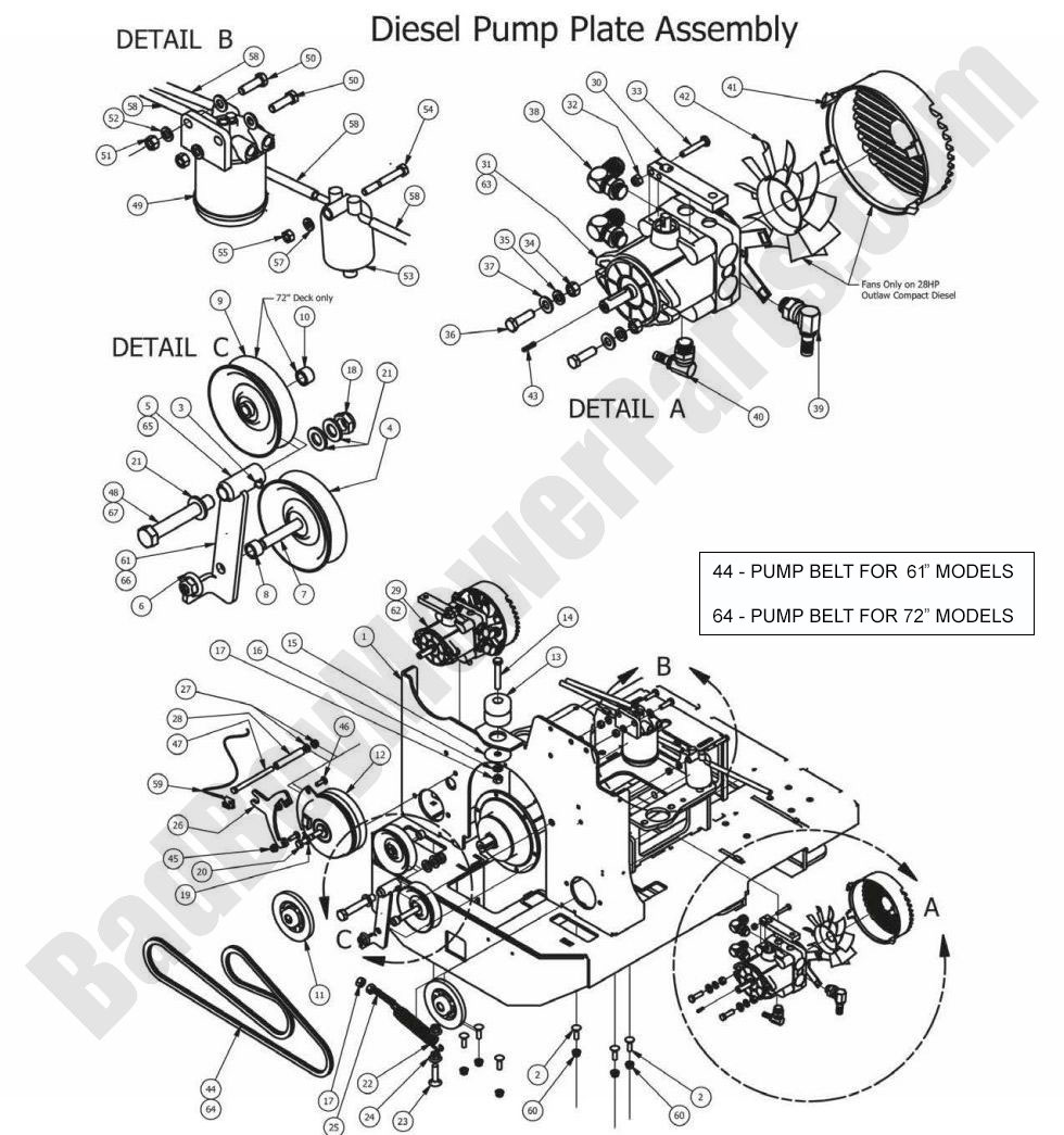2013 Diesels - Pump Plate Assembly