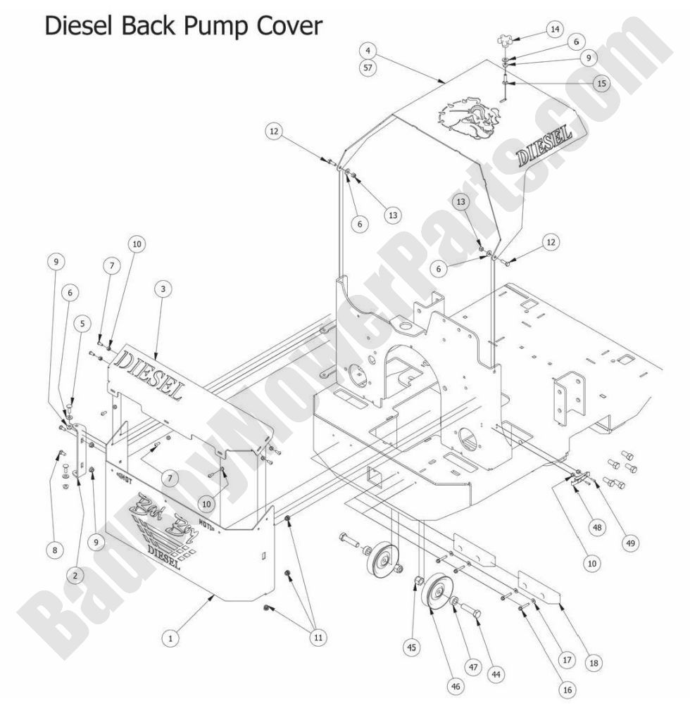 2014 Diesels Back Pump Cover