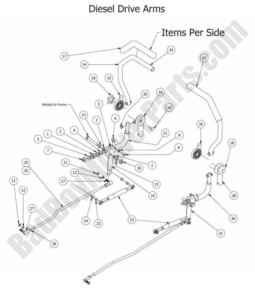 2014 Diesels - Drive Arm Assembly